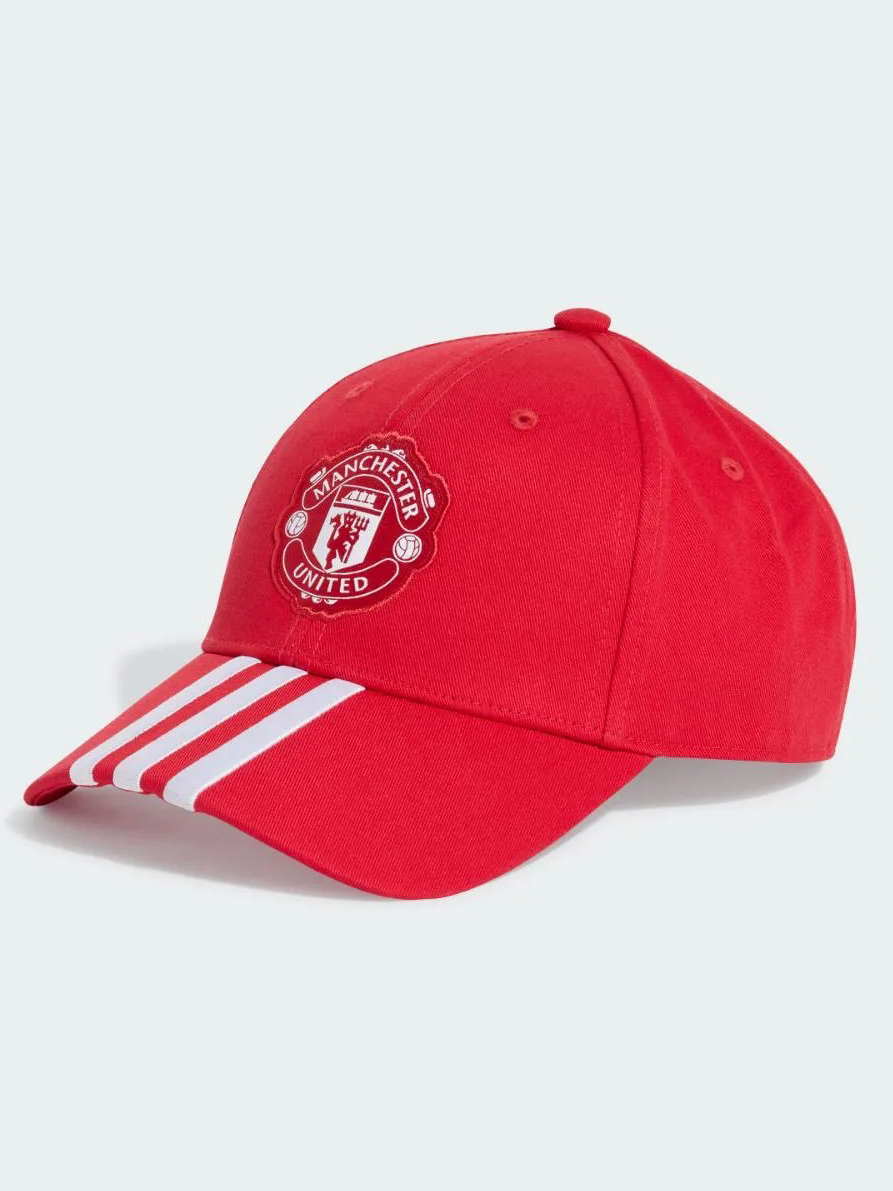 Manchester United F.C. Men Adidas MUFC Baseball Cotton Red Cap (1)