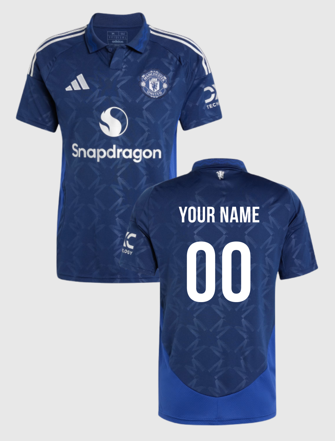 Manchester United F.C. Official Away Jersey-24/25 - Customised