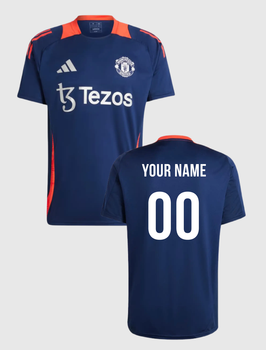 Manchester United F.C. Official Tiro 24 Training Jersey - Customised