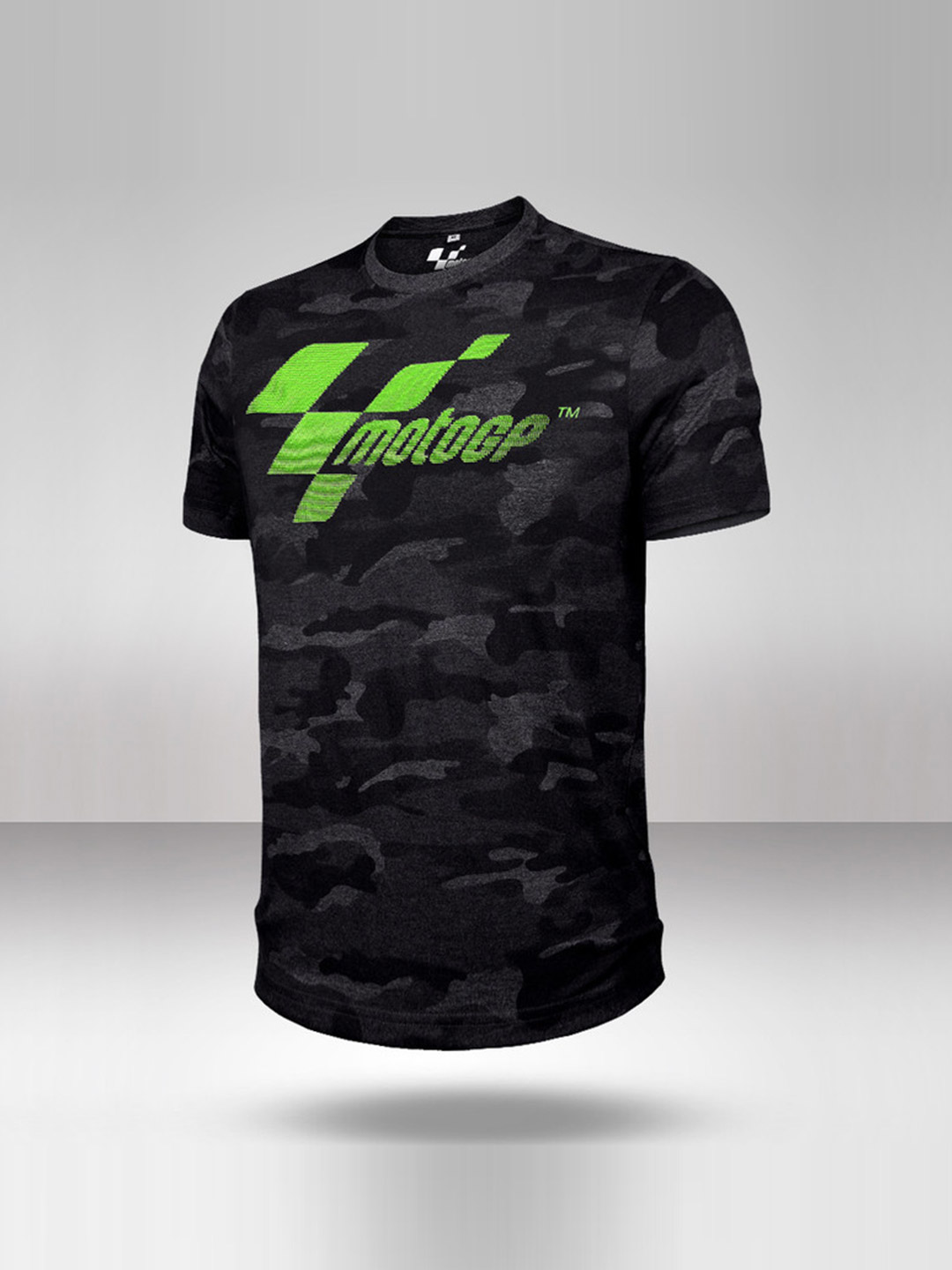 MotoGP Men Anthra Melange Camo Printed Round Neck T-Shirt  (1)