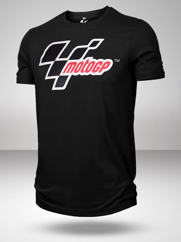 MotoGP Men Black Solid Round Neck T-Shirts (1)