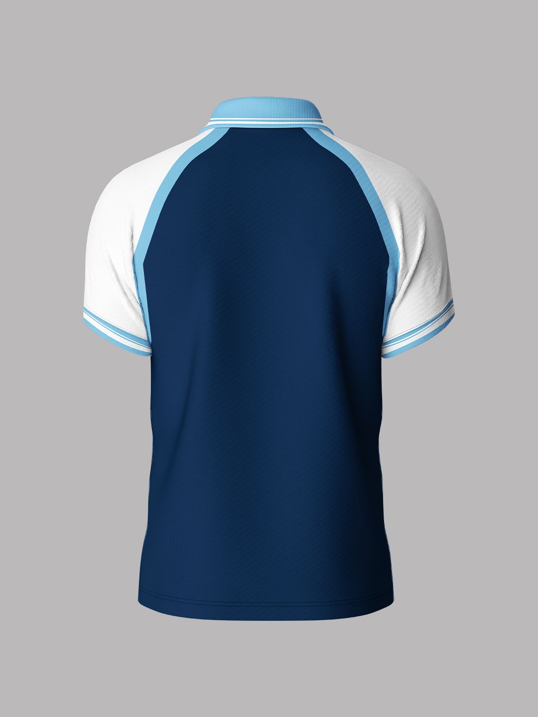 Mumbai City FC Men Navy Blue White Printed Polo Neck Cotton T-shirt (2)