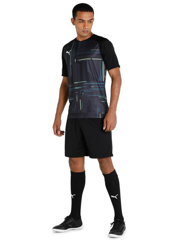 Mumbai City FC Official Puma Men MFC Away Kit Black Polyester Round Collar Half sleeve Jersey (5)