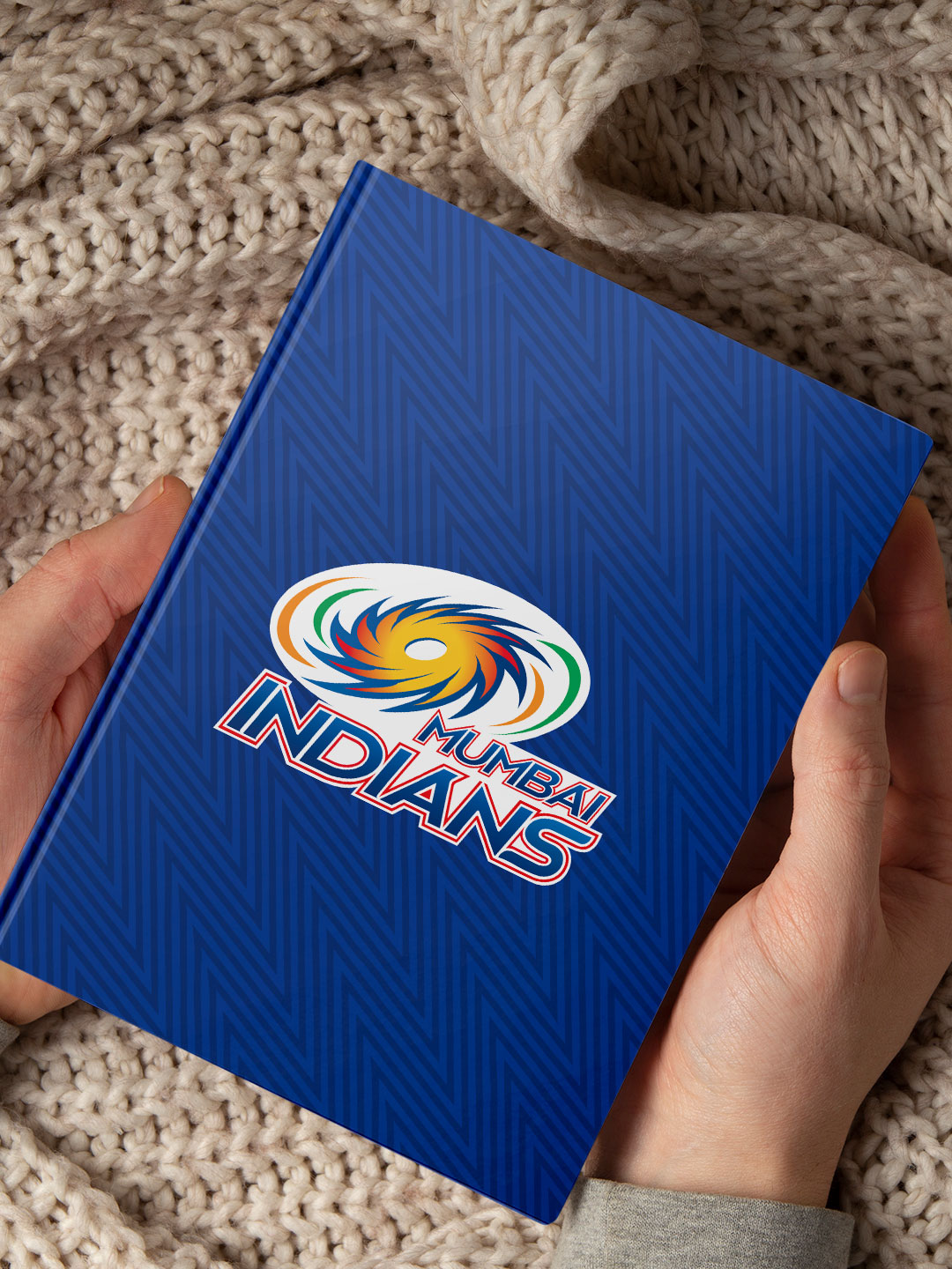 Mumbai Indians Blue and White Logo Printed Hardbound Cover A5 Ruled 100 Pages Diaries - (Pack of 1) (5)