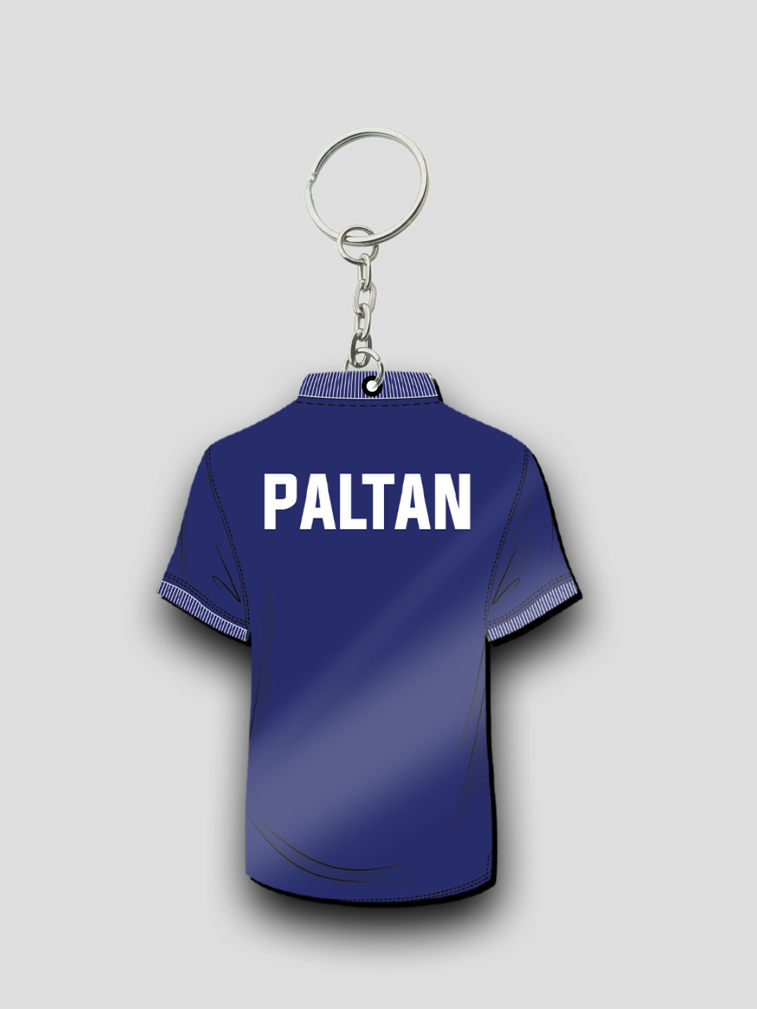 Mumbai Indians Blue White T-Shirt Keychain Lightweight MDF For Car,Bike,Office (Pack of 1) (2)