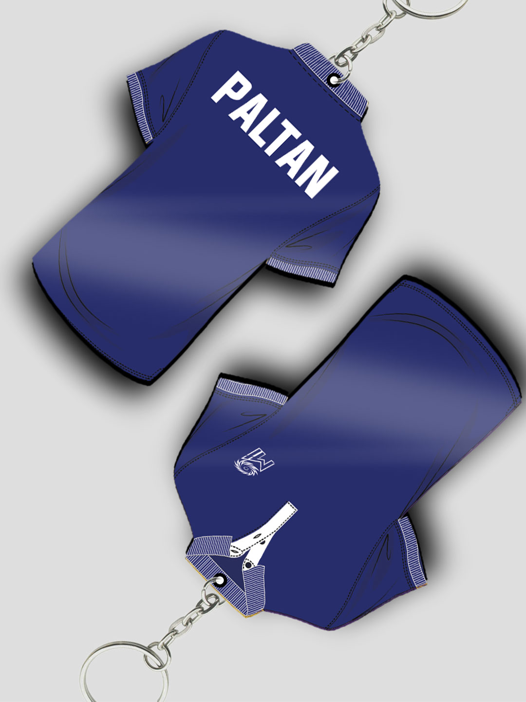 Mumbai Indians Blue White T-Shirt Keychain Lightweight MDF For Car,Bike,Office (Pack of 1) (3)