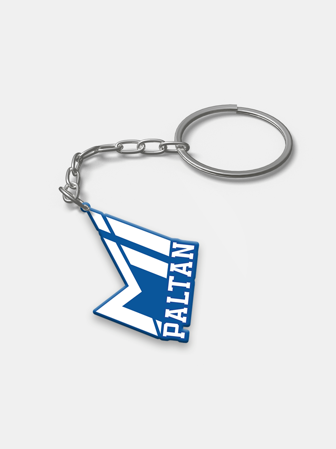 Mumbai Indians Blue and White Printed MI Paltan Metal Keychain - (Pack of 1) (2)