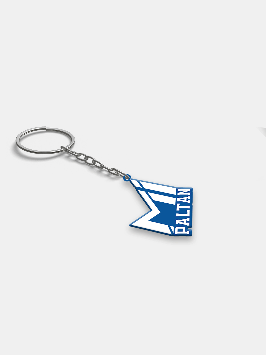 Mumbai Indians Blue and White Printed MI Paltan Metal Keychain - (Pack of 1) (4)