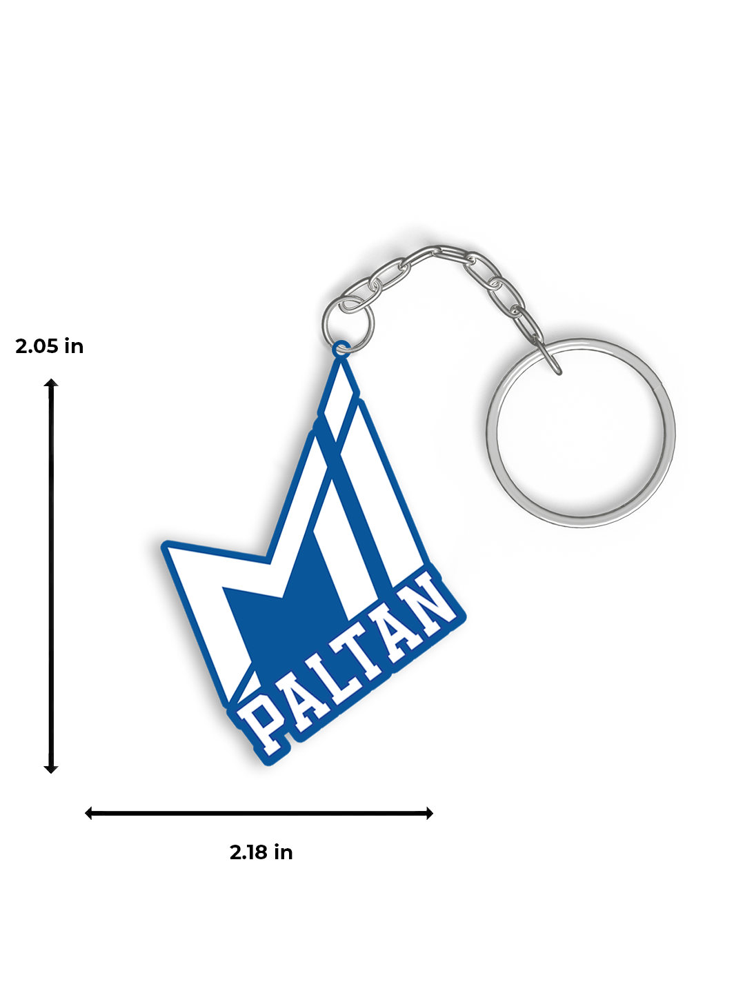 Mumbai Indians Blue and White Printed MI Paltan Metal Keychain - (Pack of 1) (6)