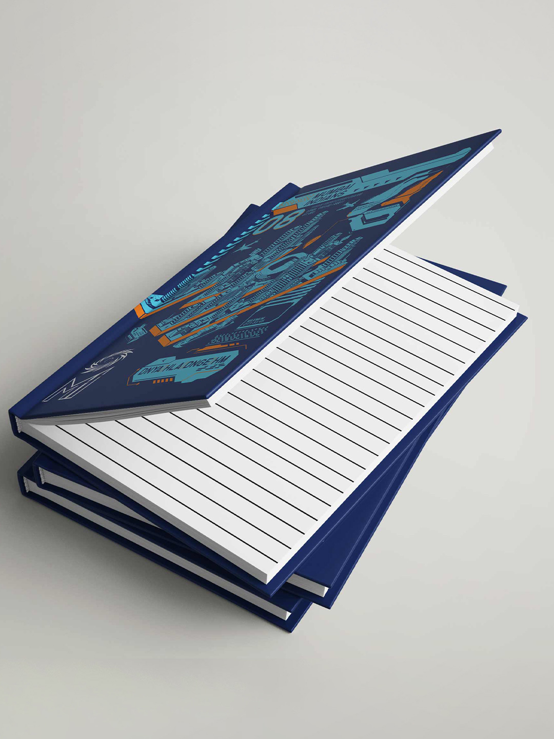 Mumbai Indians Hardbound Cover, A5 Ruled 100 Pages, Easy to Carry, Notebook for Home, Office, Travel Diary - Pack of 1 ( (3)