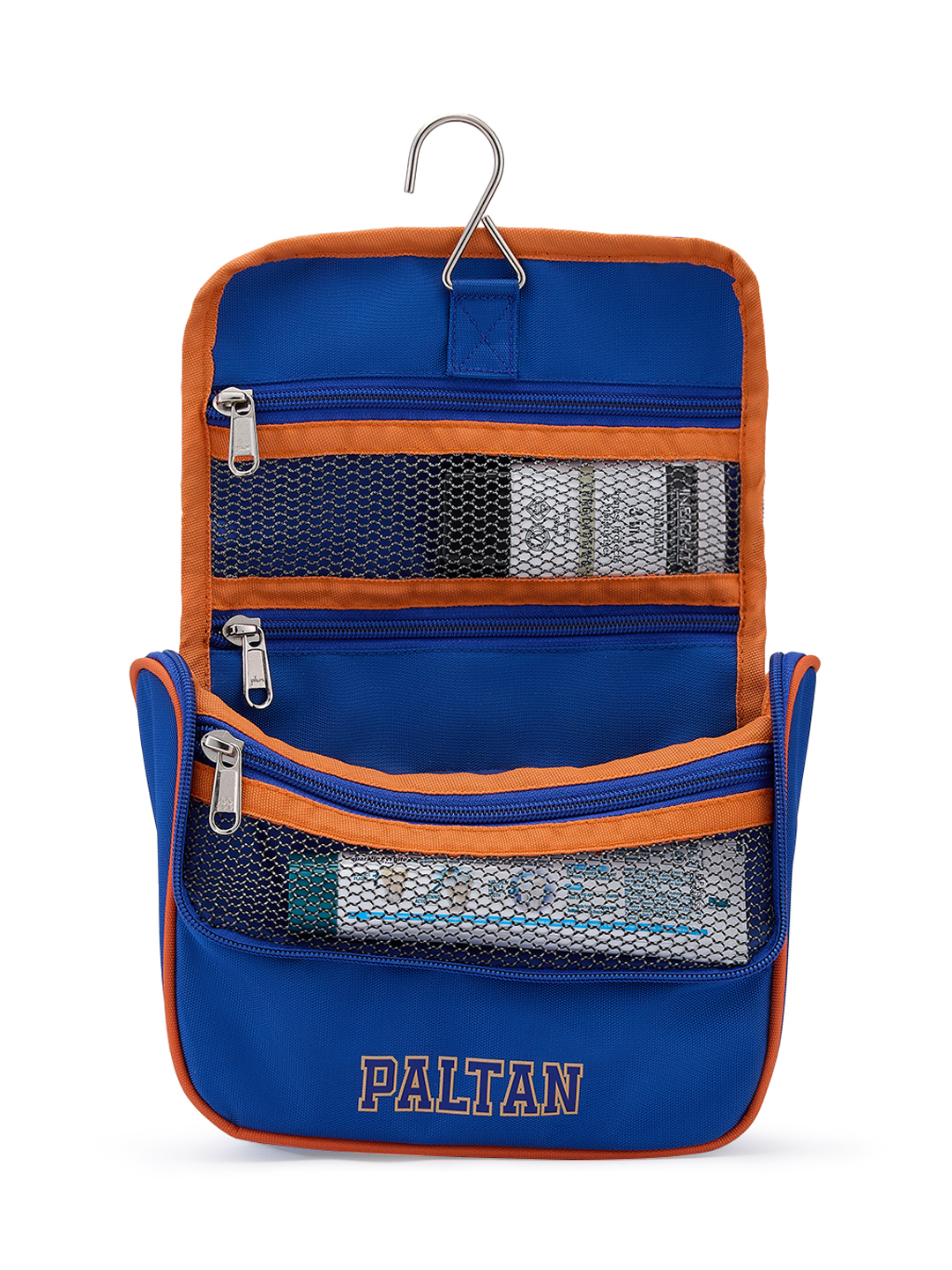 Mumbai Indians Travel Organizer For Shaving Kit and Cosmetics Toiletry Kit Bag with Large Storage Compartments (Blue) (3)