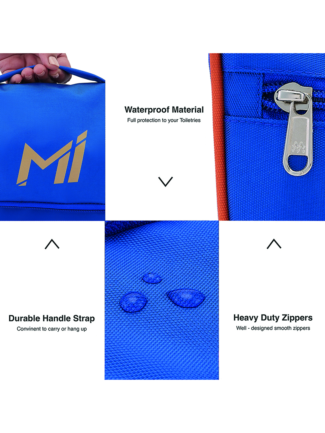 Mumbai Indians Travel Organizer For Shaving Kit and Cosmetics Toiletry Kit Bag with Large Storage Compartments (Blue) (7)