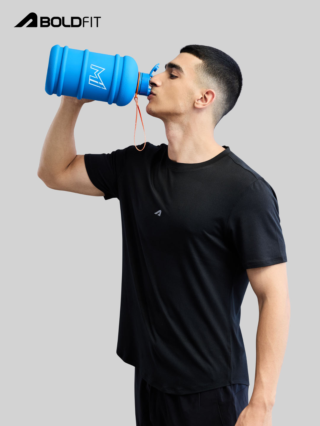 Blue Printed Gallon Bottle - 2 Ltr by Boldfit