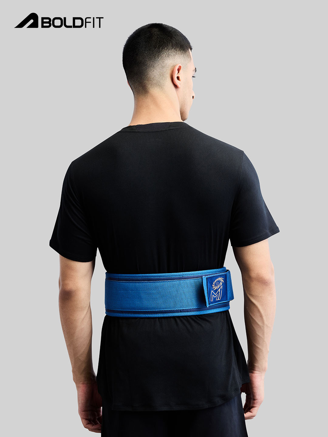 Mumbai Indians Blue Printed Weight Lifting Gym Belt Fot Back Support by Boldfit (2)