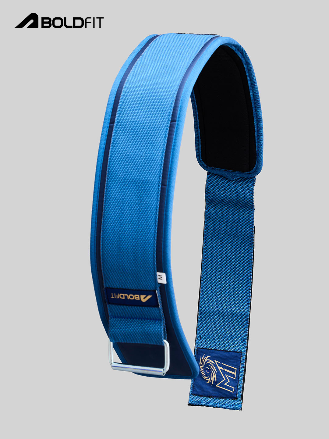 Mumbai Indians Blue Printed Weight Lifting Gym Belt Fot Back Support by Boldfit (4)
