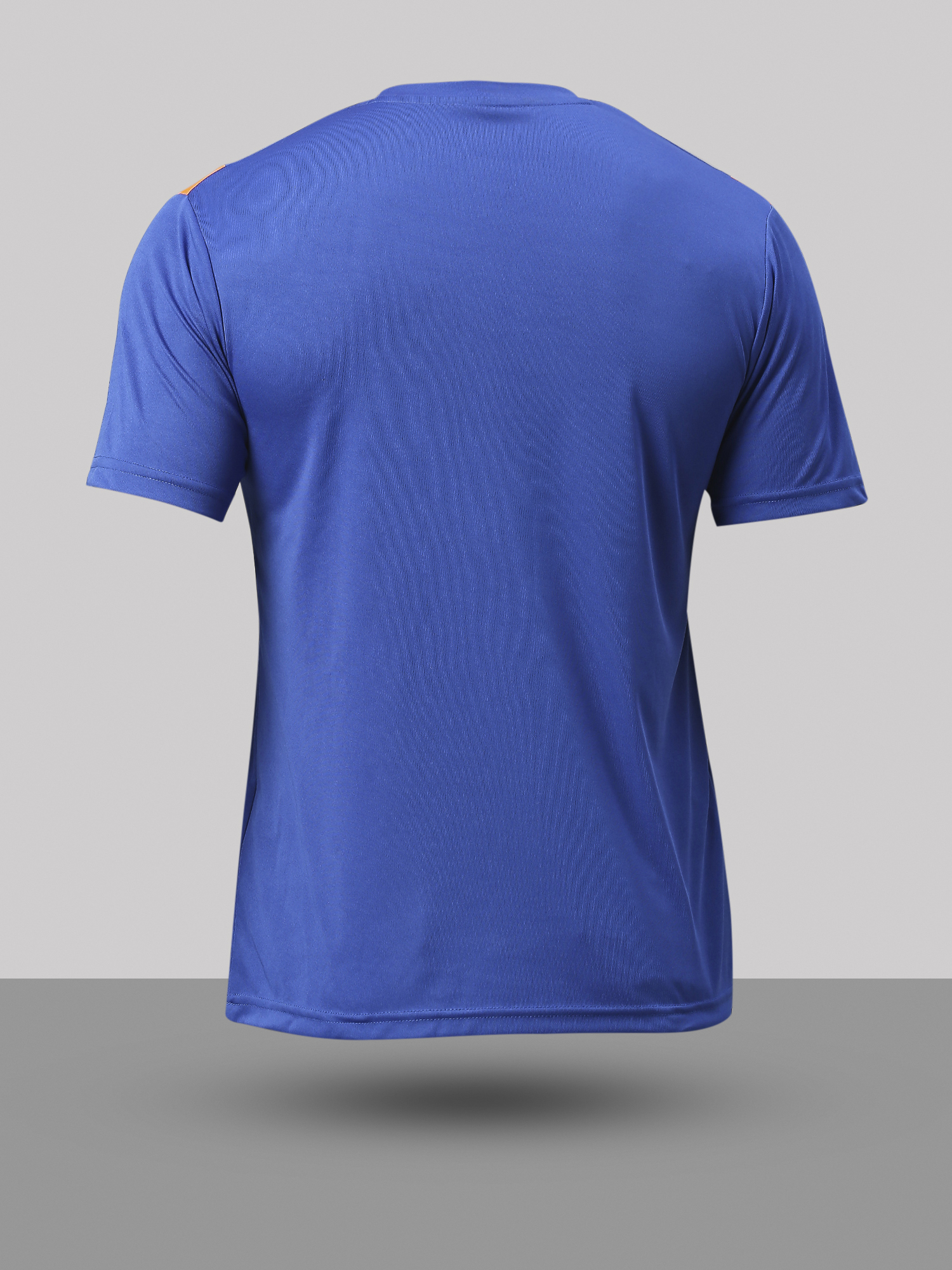 Mumbai Indians Boys Blue and Orange Logo Printed Half Sleeves Round Neck Polyester Fan T-Shirt (4)