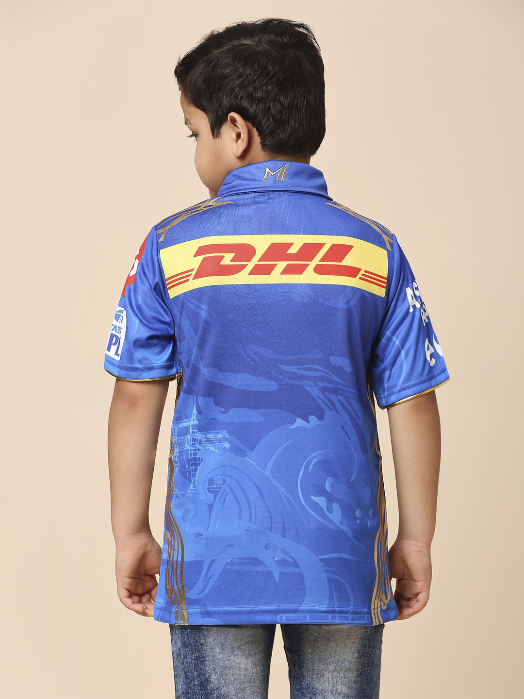 Mumbai Indians Boys Official Match Jersey 2023 - Customised (5)