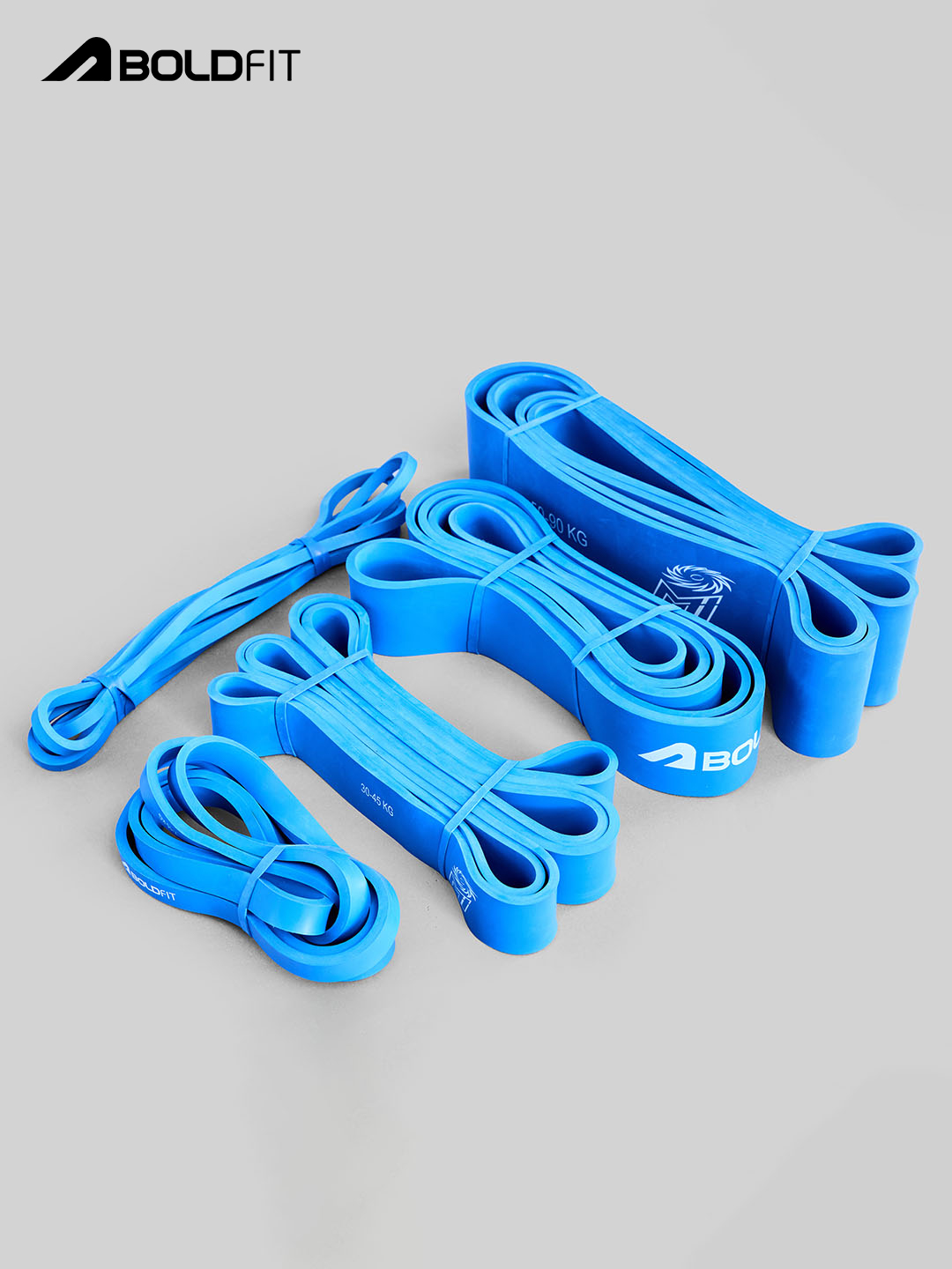 Mumbai Indians Heavy Resistance Band for Workout Toning Resistance Band - Blue(40 to 60 Kg) by Boldfit