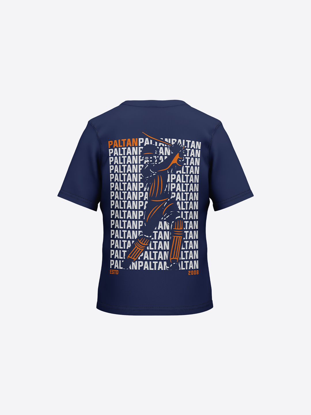 Mumbai Indians Kids Boys Navy Blue Typography Printed Half Sleeves Round Neck Oversized T-Shirt (3)
