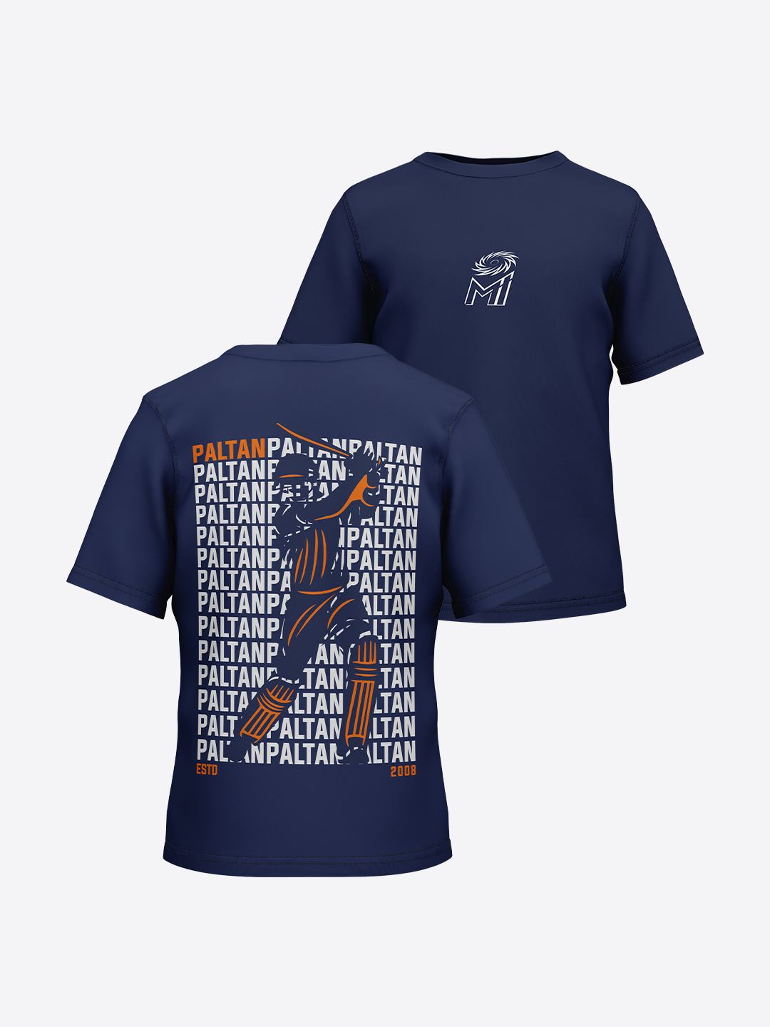 Kids Boys Navy Blue Typography Printed Half Sleeves Round Neck Oversized T-Shirt