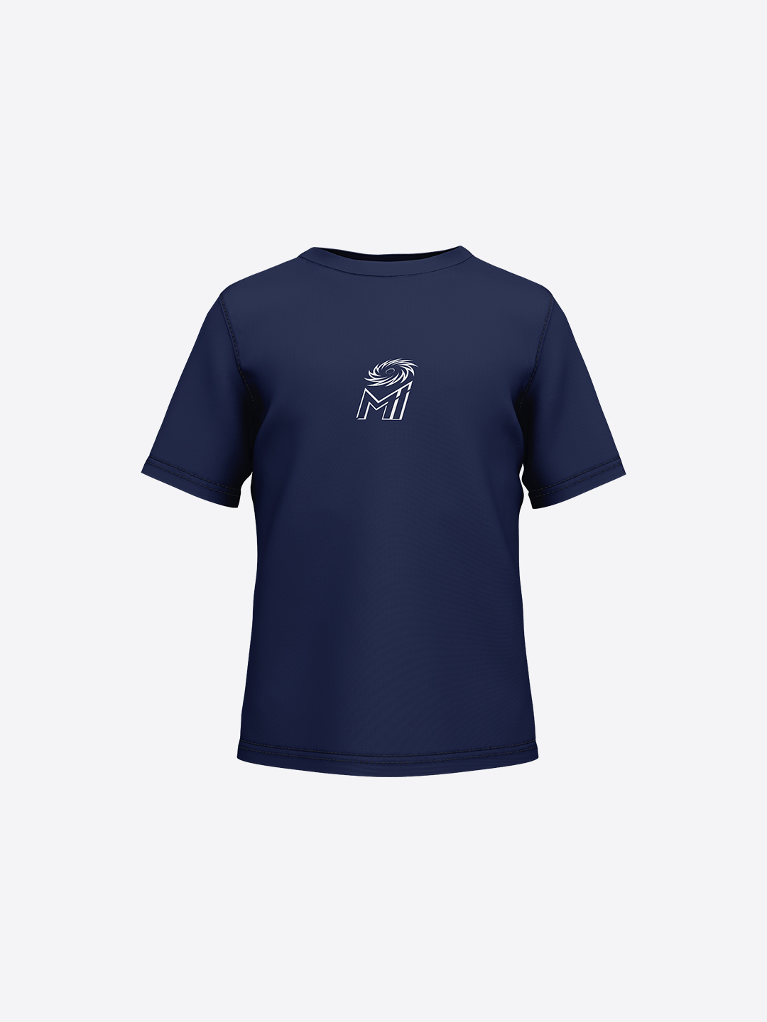 Mumbai Indians Kids Boys Navy Blue Typography Printed Half Sleeves Round Neck Oversized T-Shirt (2)