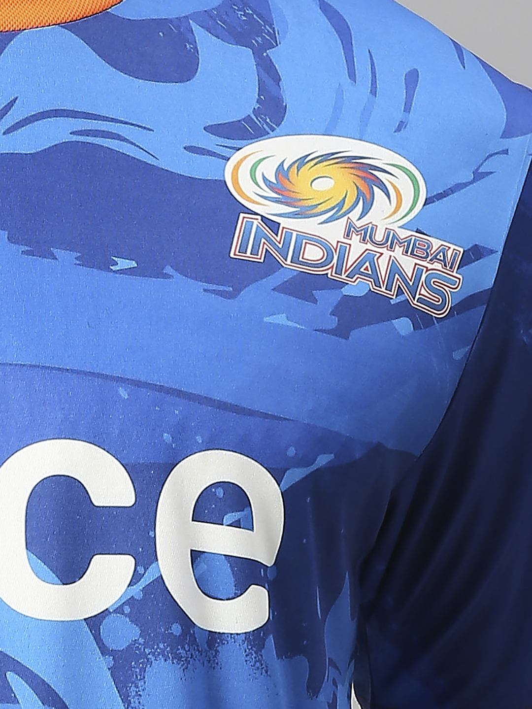 Mumbai Indians Men Blue All Over Print Half Sleeves Round Neck Official Training 2023 T-Shirt (7)