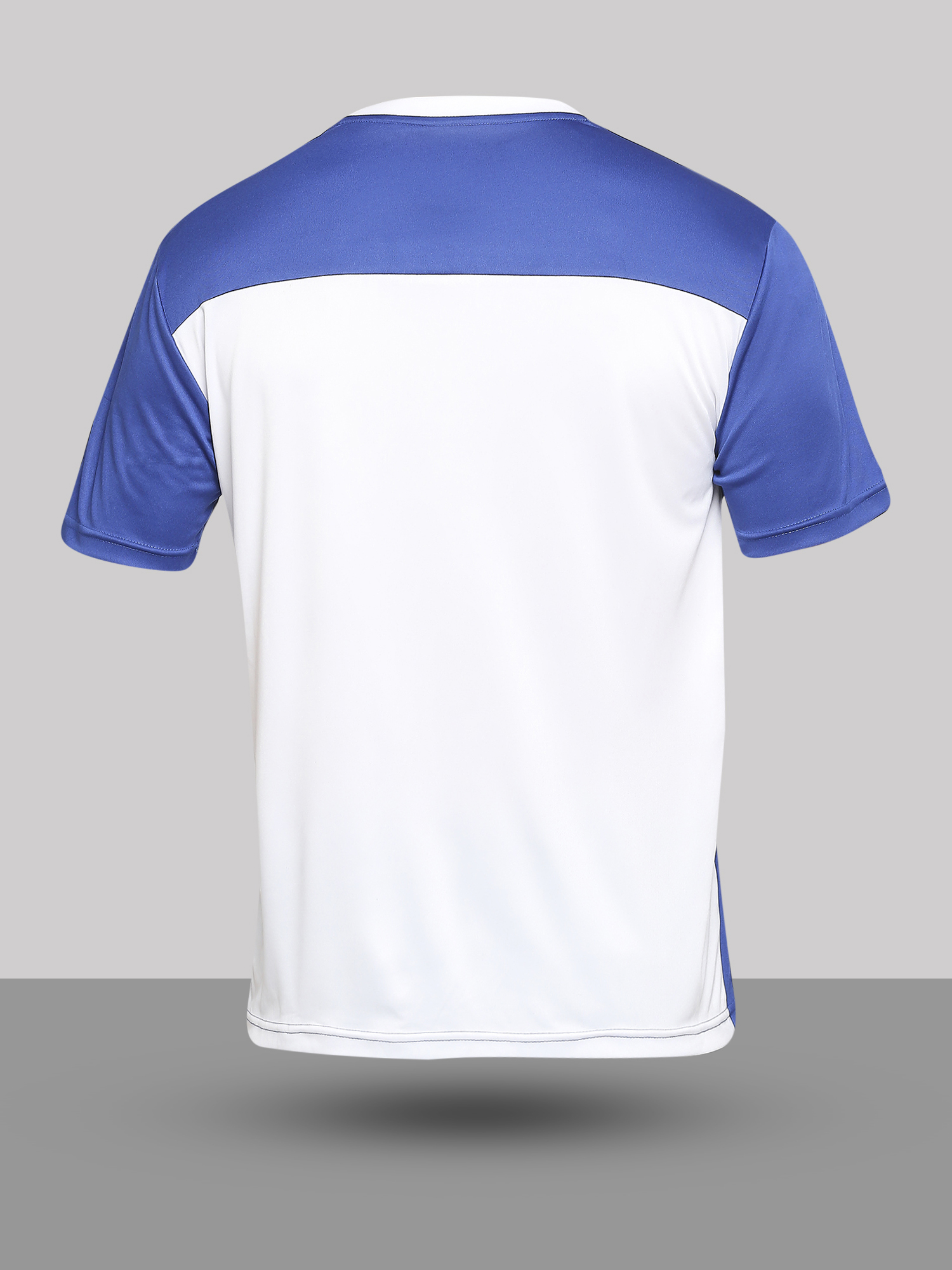Mumbai Indians Men Blue and White Colourblocked Half Sleeves Round Neck Polyester Fan T-Shirt (10)