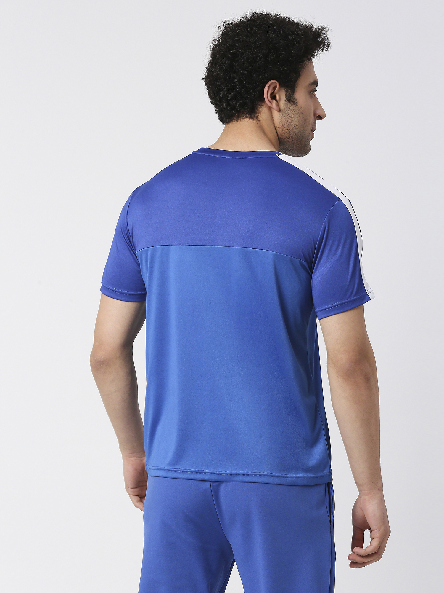 Mumbai Indians Men Blue and White Printed Half Sleeves Round Neck Polyester Fan T-Shirt (4)