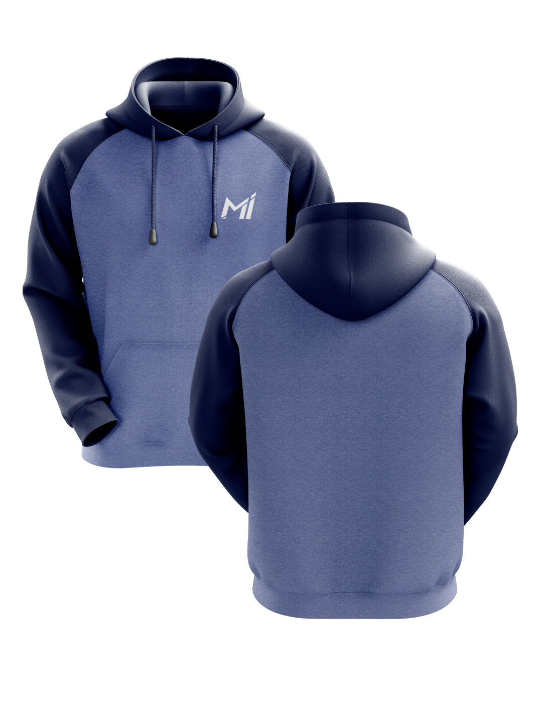 Mumbai Indians Men Blue Colourblocked Full Sleeves Hooded Pullover Sweatshirt: Customised With Your Name By FanCode (3)