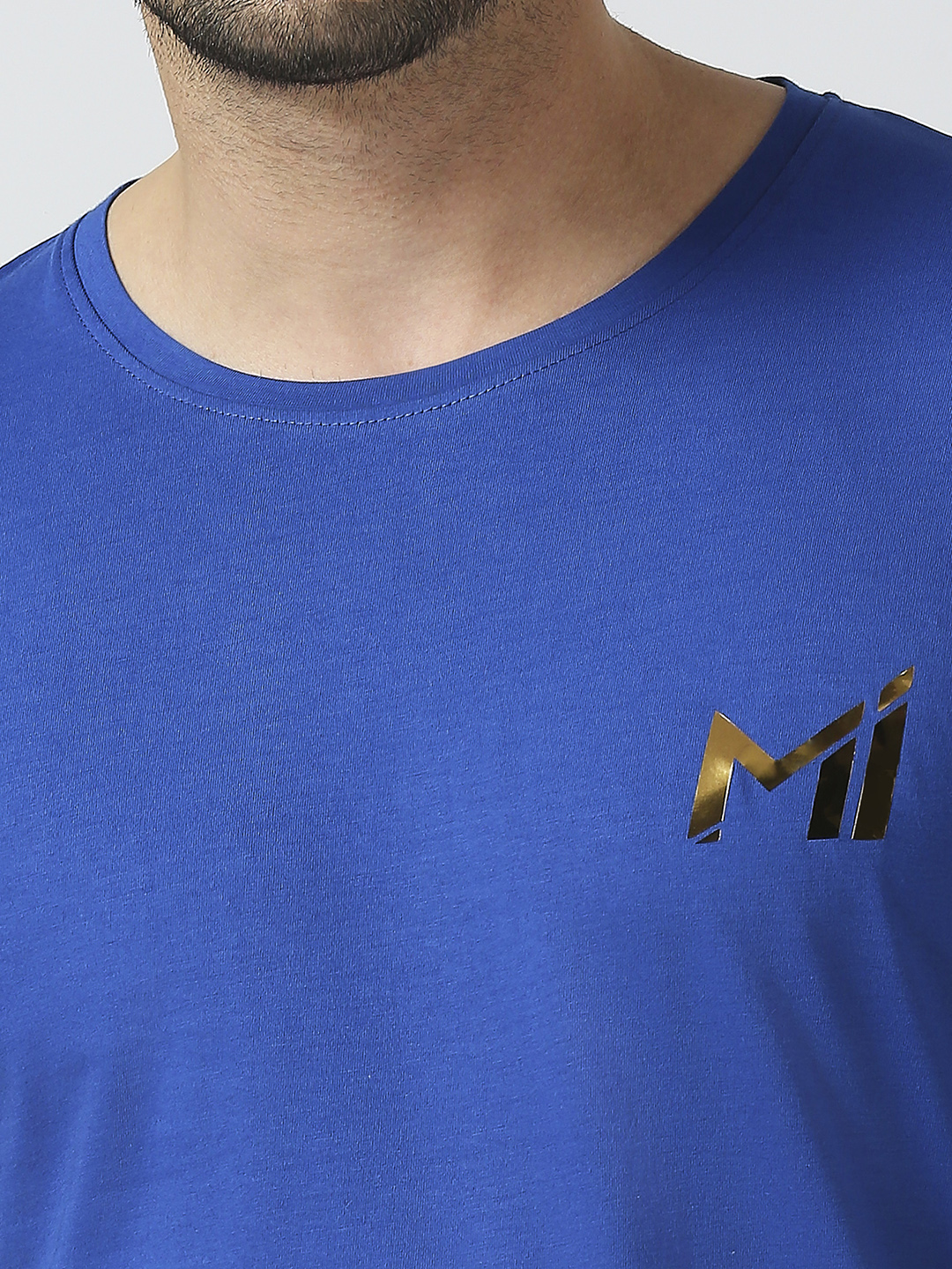 Mumbai Indians Men Blue Graphic Printed Half Sleeves Round Neck Cotton T-Shirt (6)
