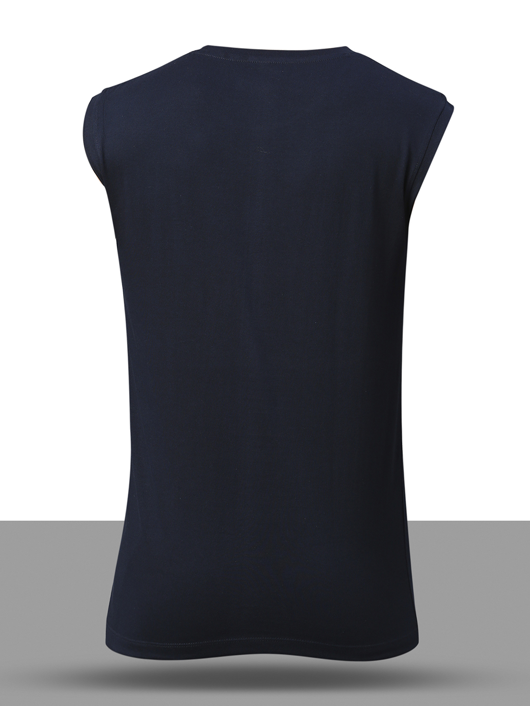 Mumbai Indians Men Navy Blue Graphic Printed Sleeveless Round Neck Cotton Sports Vest (8)