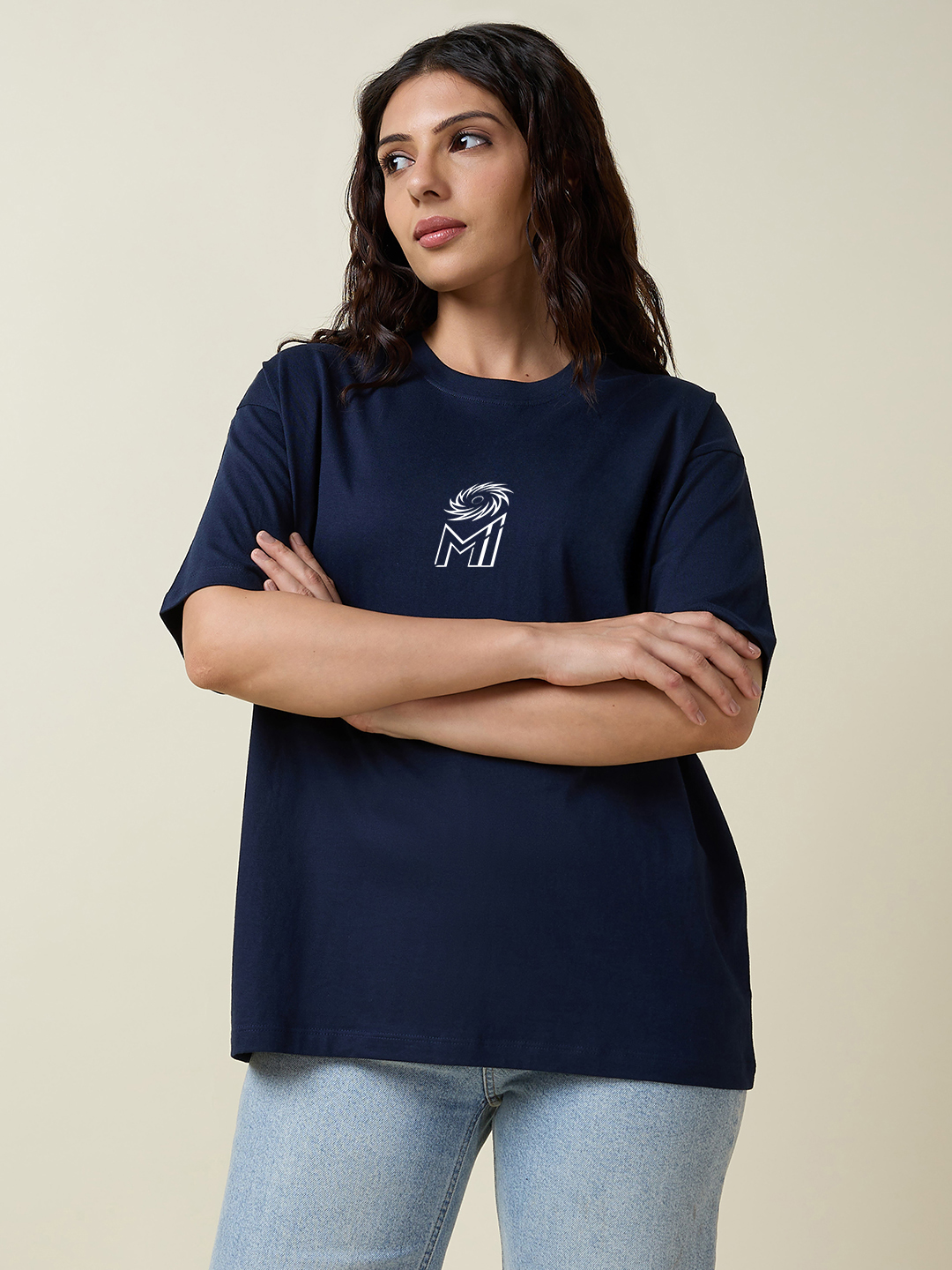 Mumbai Indians Men Navy Blue Typohgraphy Printed Half Sleeves Round Neck Cotton T-Shirt (5)