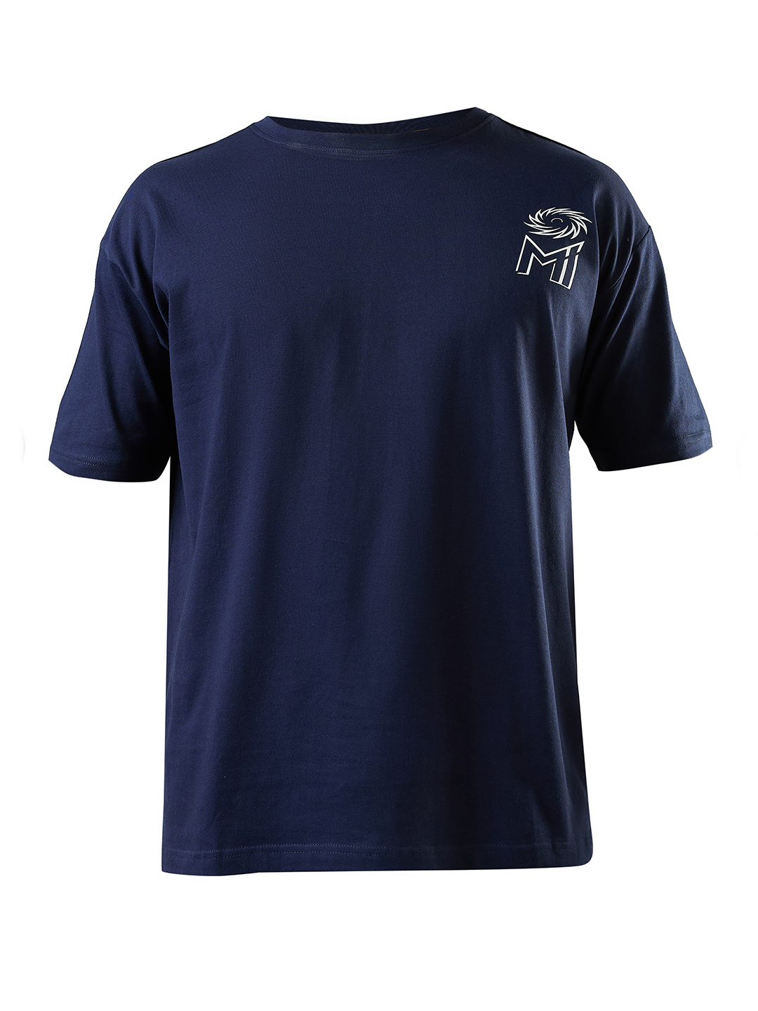 Mumbai Indians Men Navy Blue Typohgraphy Printed Half Sleeves Round Neck Cotton T-Shirt (10)