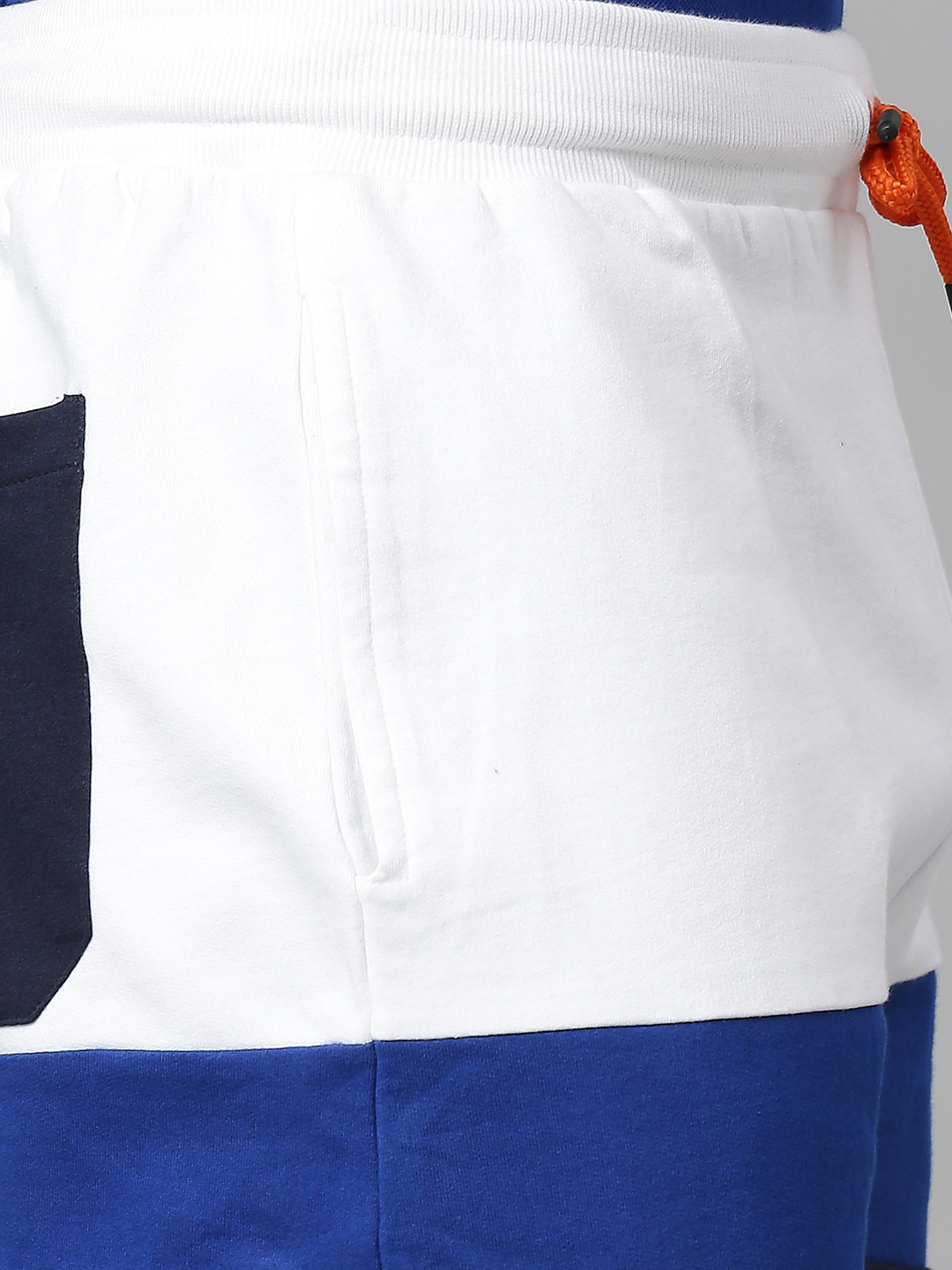 Mumbai Indians Men White, Blue and Black Colourblocked Mid-Rise Cotton Sports Shorts (6)