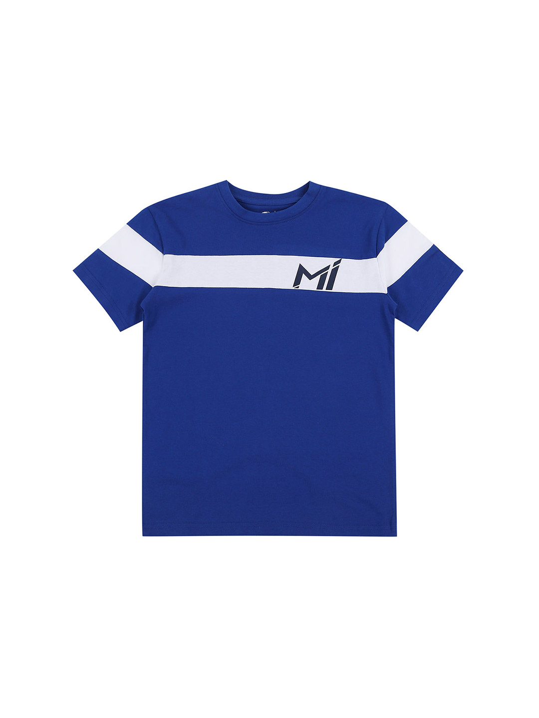 Mumbai Indians MI Kids White Stripe T-shirt (1)
