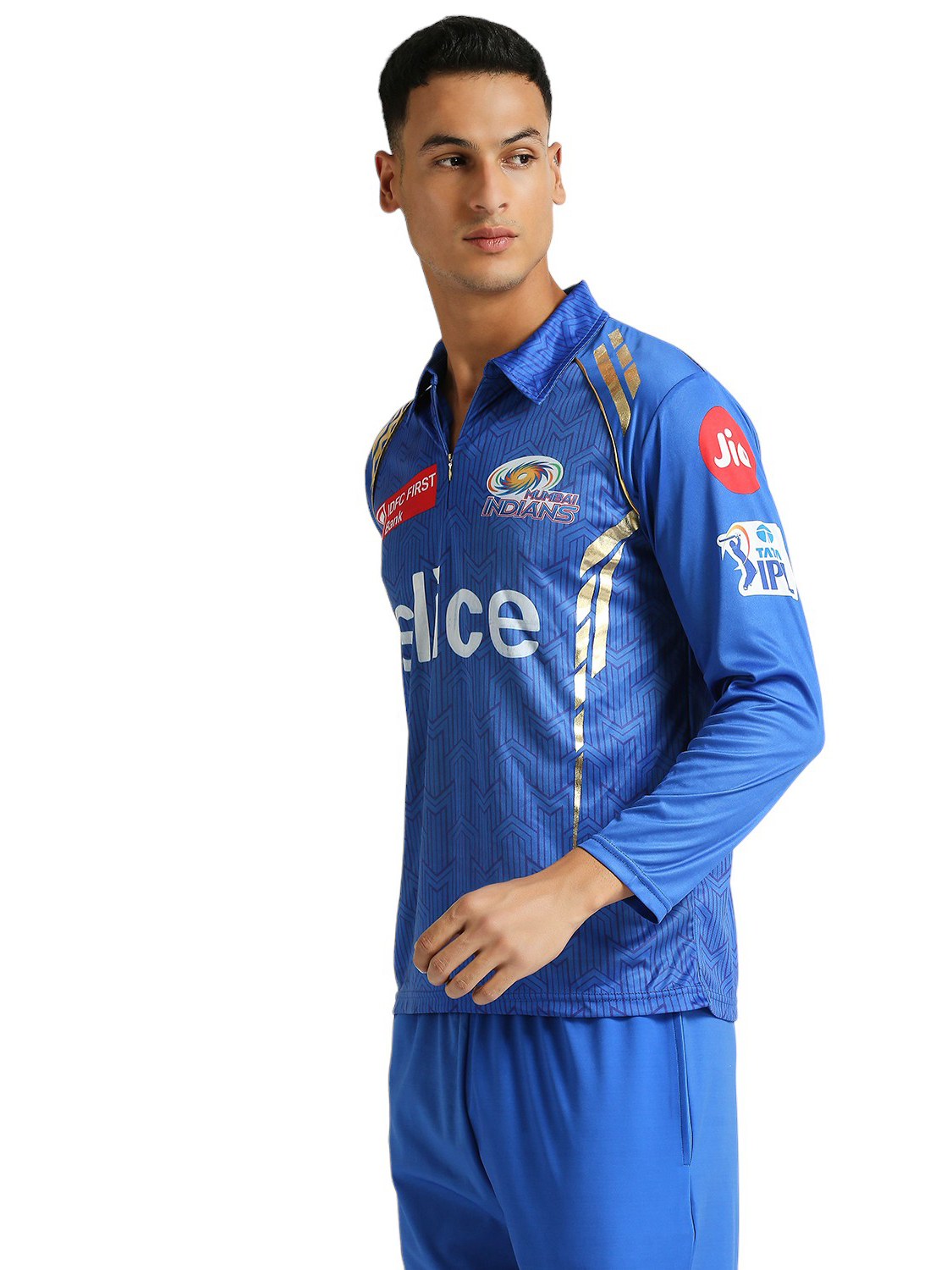 Mumbai Indians MI Official Match Jersey - Plain (Full Sleeve) (2)