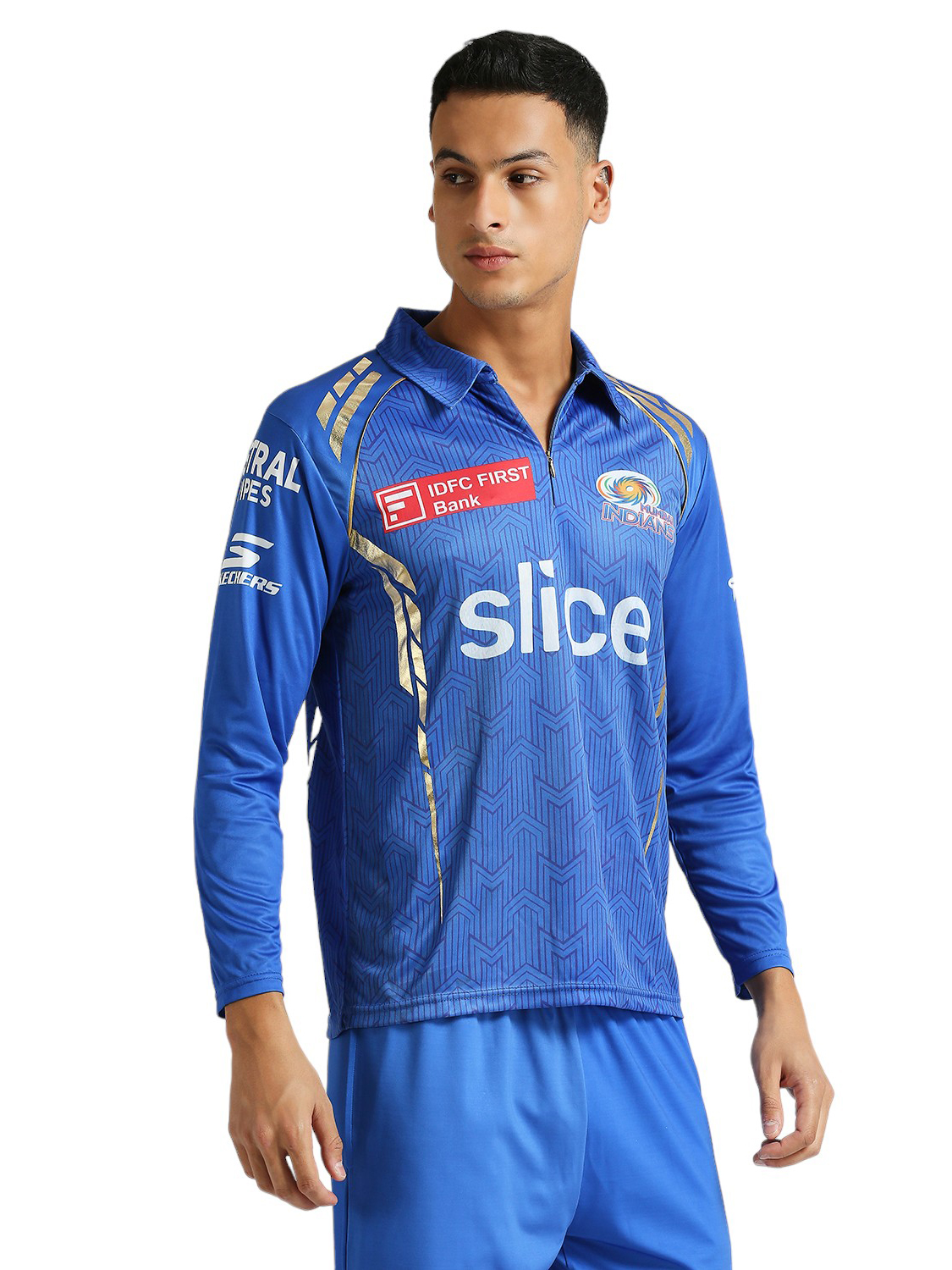 Mumbai Indians MI Official Match Jersey - Plain (Full Sleeve) (3)