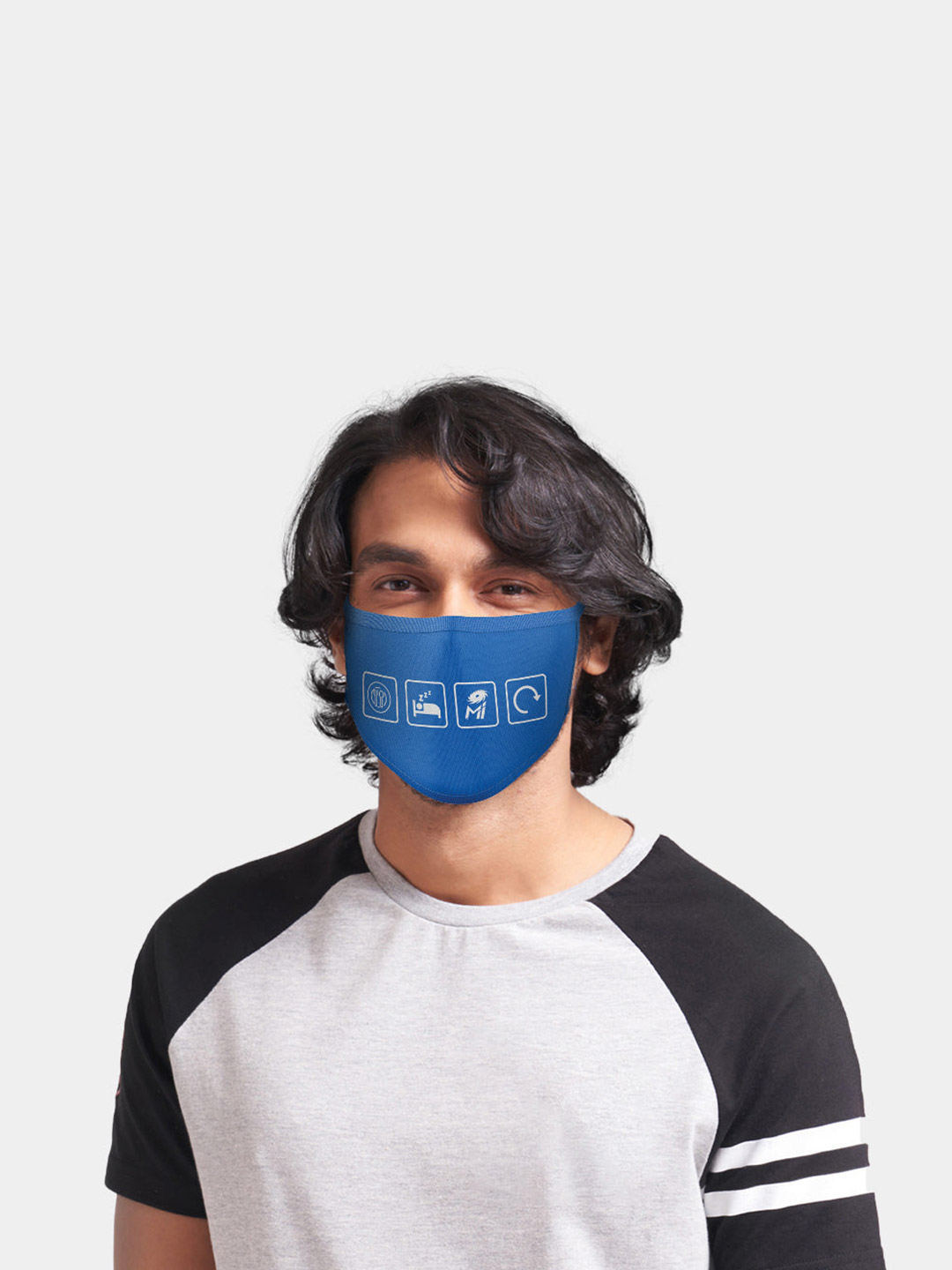 Mumbai Indians Mumbai Indians Basic Masks (Set of 3) (4)