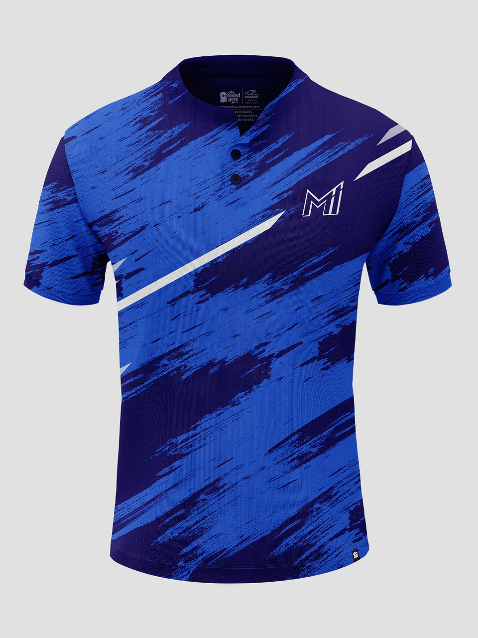 Mumbai Indians Mumbai Indians Official Mandarin Polo Fan Jersey 2022 (1)
