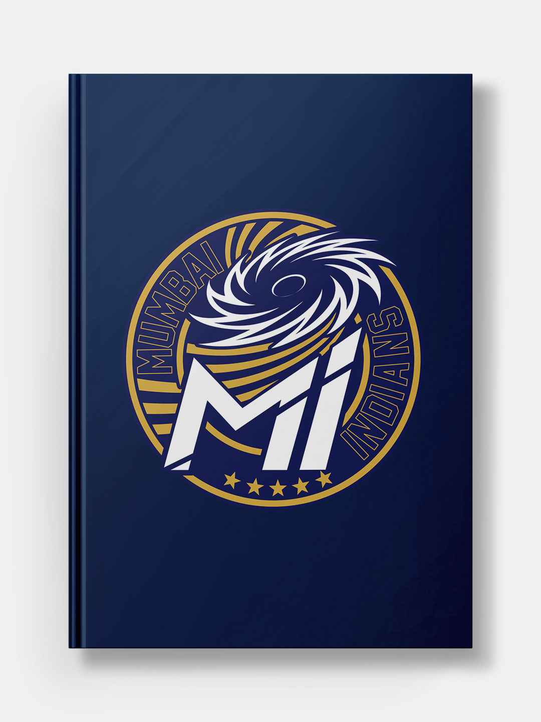 Mumbai Indians Navy Blue and Gold Printed Hardbound Cover A5 Ruled 100 Pages Diaries - (Pack of 1) (1)