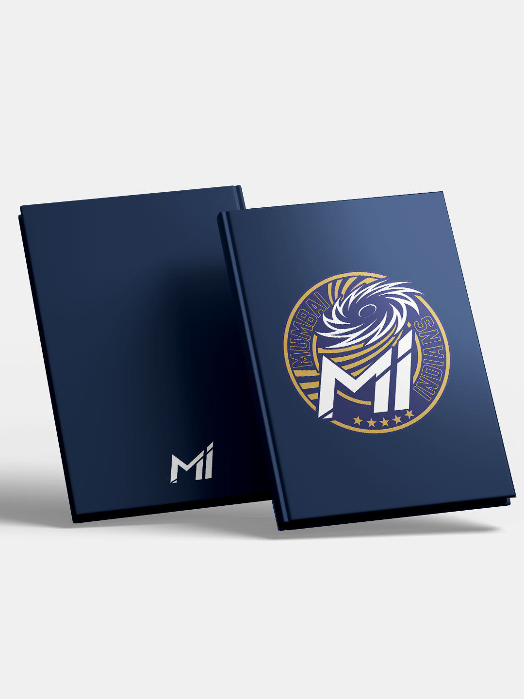 Mumbai Indians Navy Blue and Gold Printed Hardbound Cover A5 Ruled 100 Pages Diaries - (Pack of 1) (2)