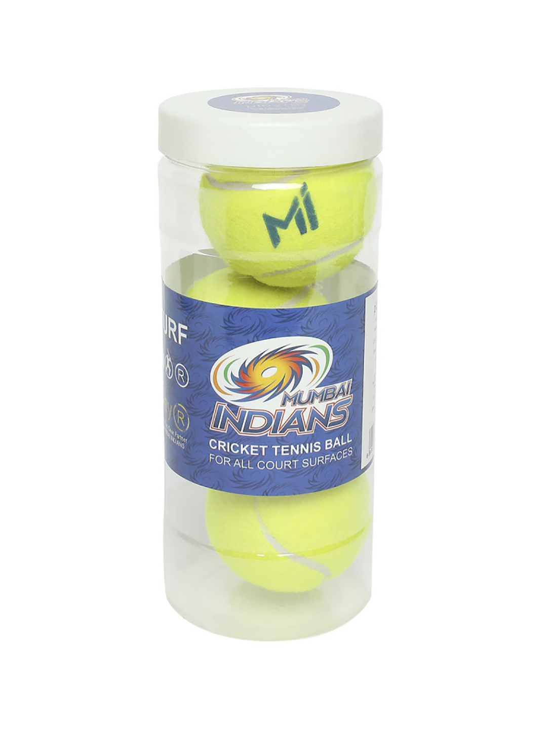 Mumbai Indians playR x MI Turf Balls - Yellow (Pack of 3) (1)