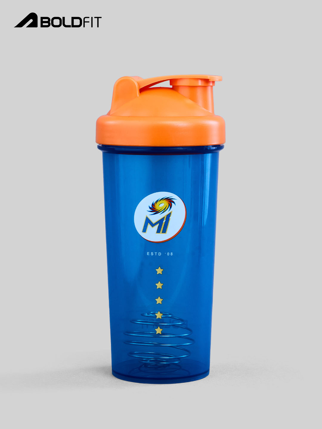 Mumbai Indians Unisex Blue & Orange Printed Gym Shaker - 700 ML by Boldfit (3)