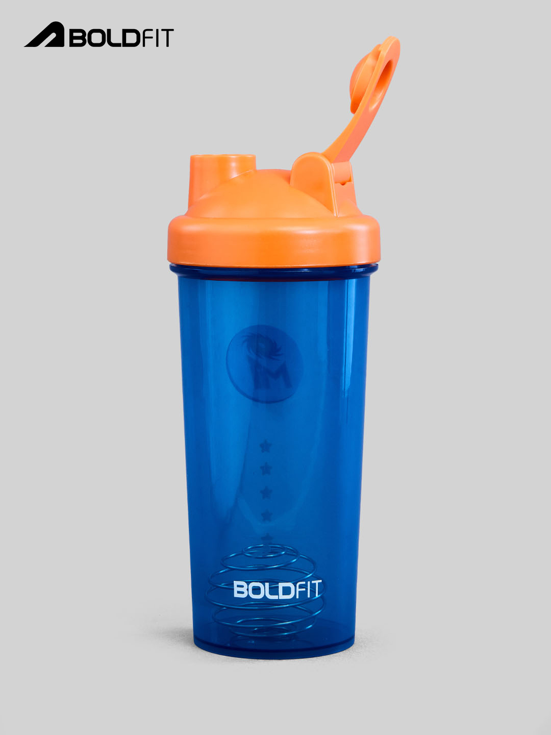 Mumbai Indians Unisex Blue & Orange Printed Gym Shaker - 700 ML by Boldfit (4)