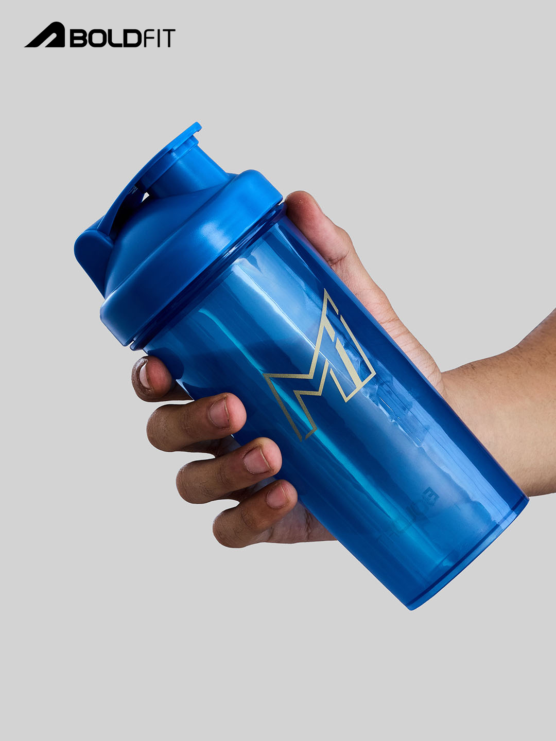 Mumbai Indians Unisex Blue Printed Gym Shaker - 700 ML by Boldfit (2)