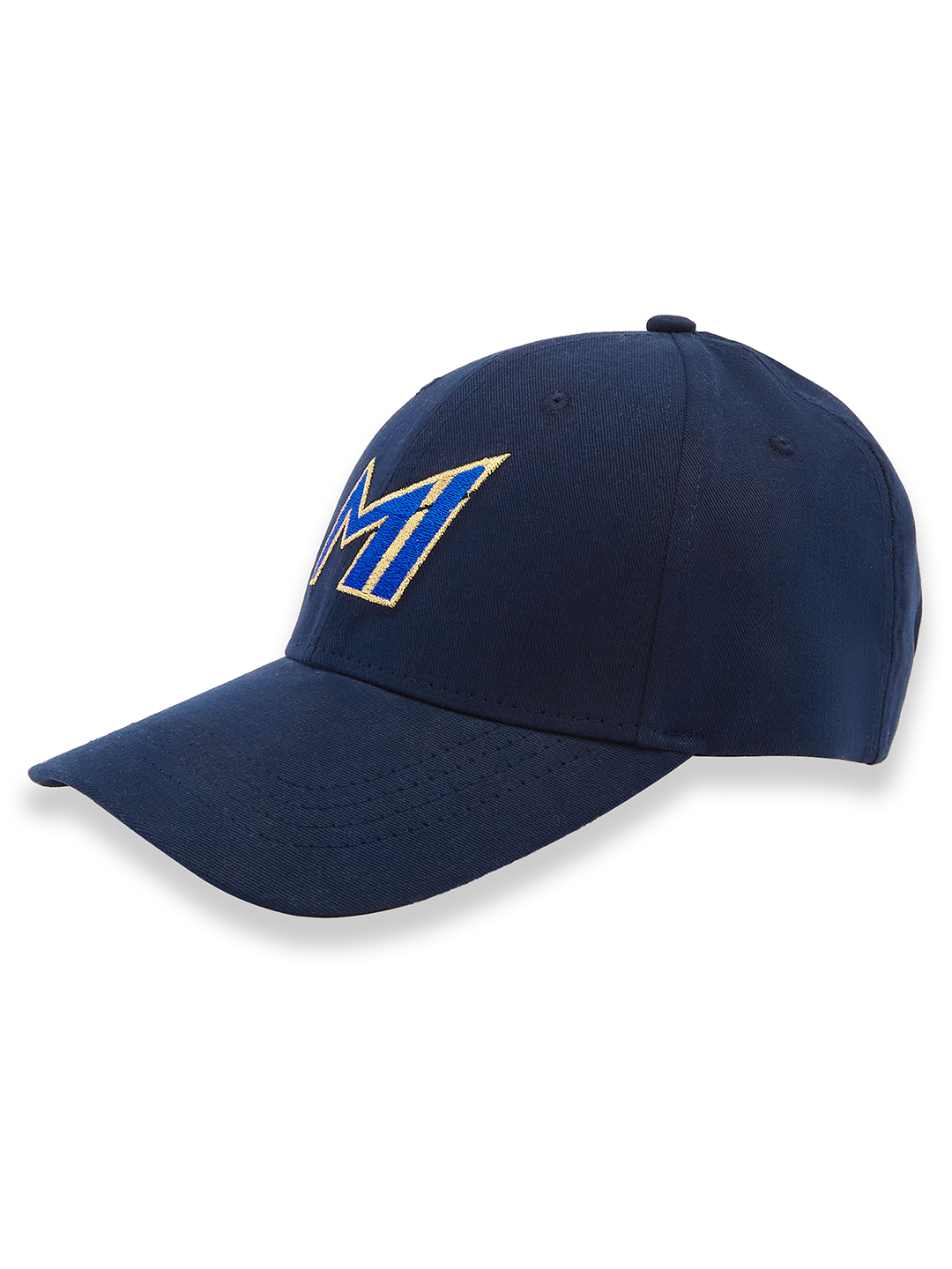Mumbai Indians Unisex Navy Blue Embroidered Baseball Cap with Adjustable Metal Buckle (3)