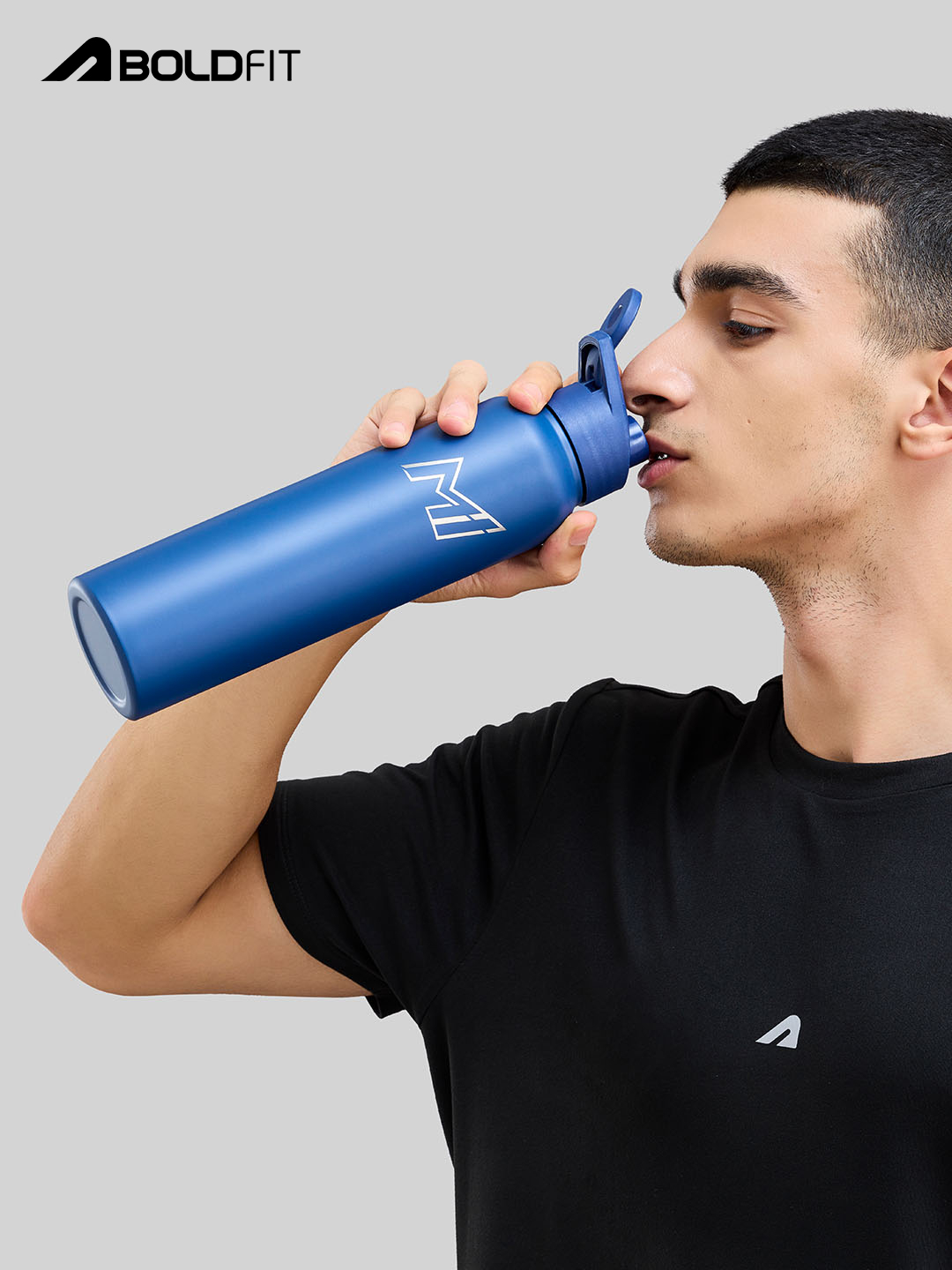 Mumbai Indians Unisex Stainless Steel Water Bottle Hot and Cold Thermos Flask - Blue, 1 Ltr by Boldfit (1)
