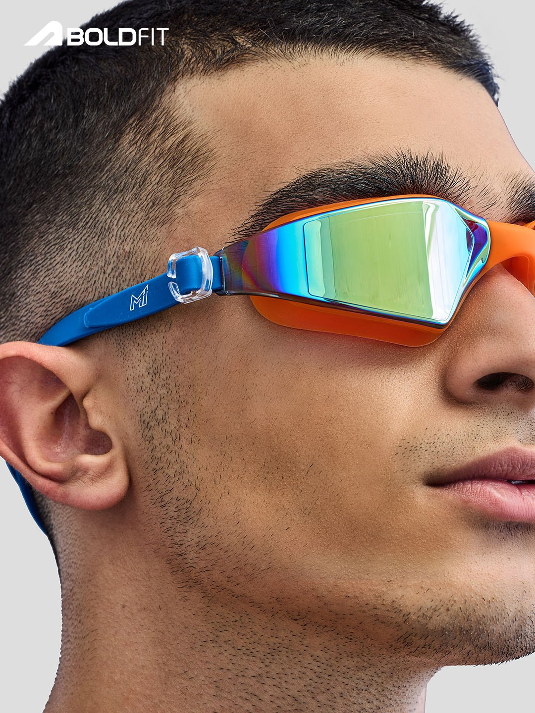 Mumbai Indians Unisex Swimming Goggles With Adjustable Strap Air Tight Swim Goggles by Boldfit (4)