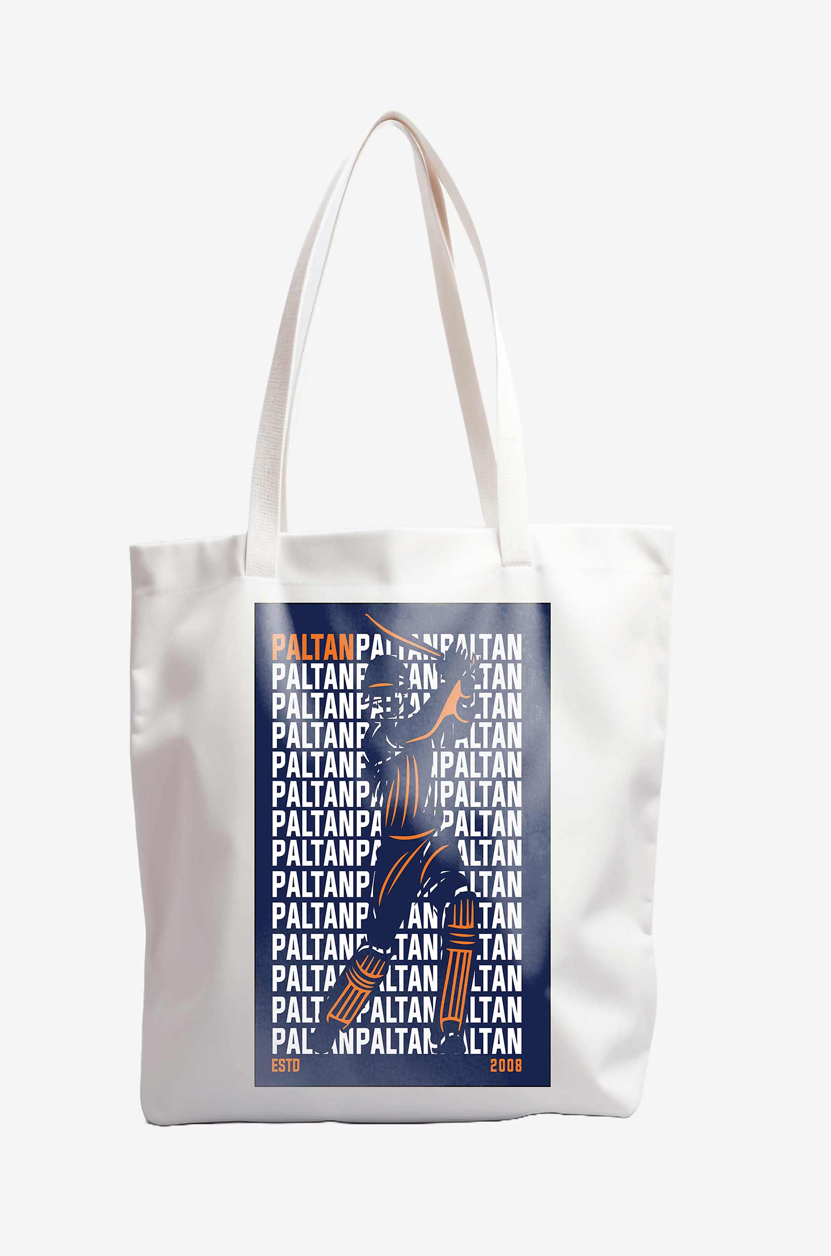 Mumbai Indians Printed Canvas Casual Tote Bag, Stylish Handbag For Men and Women - Pack of 1 (White/Blue) (5)