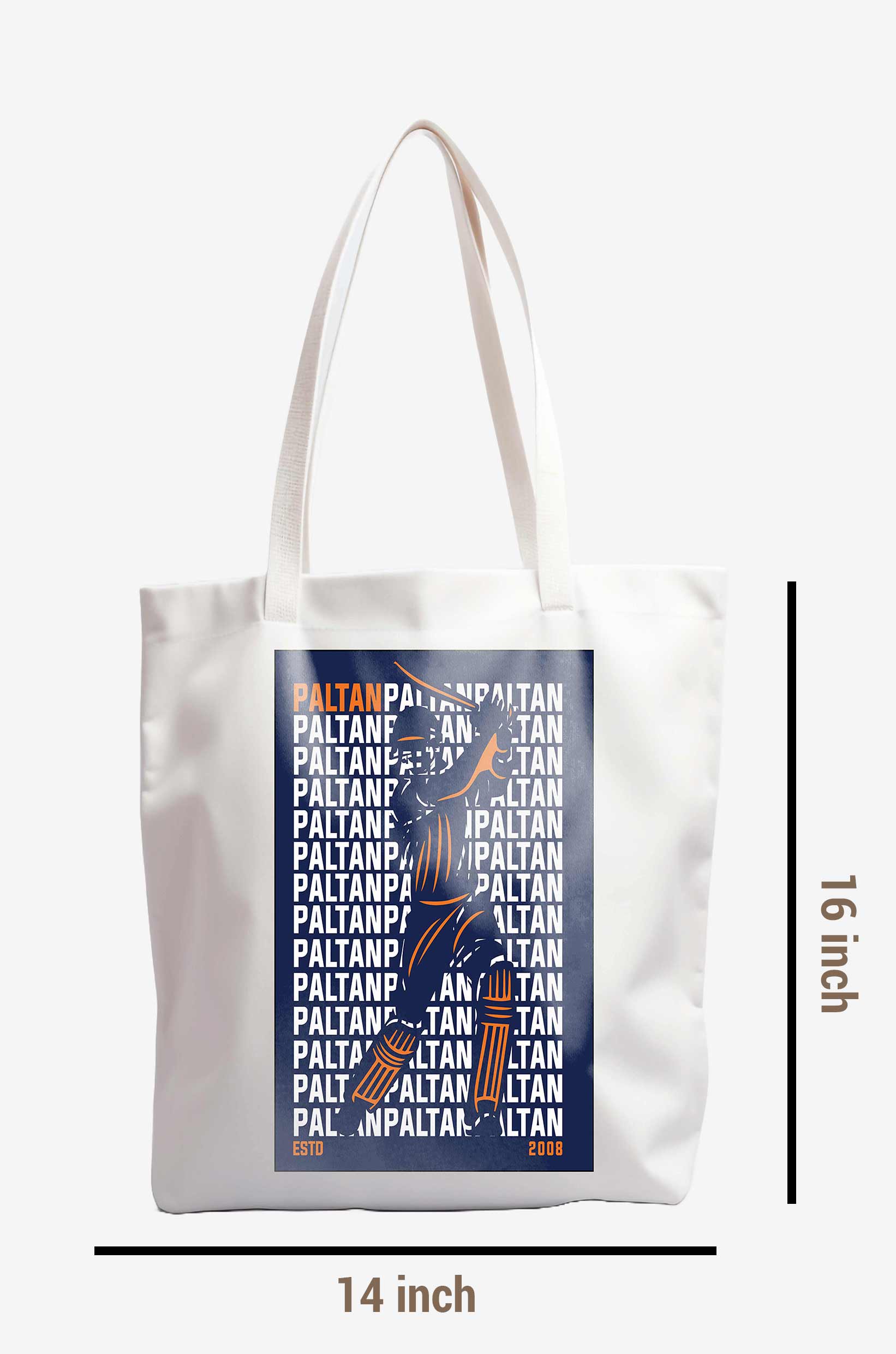 Mumbai Indians Printed Canvas Casual Tote Bag, Stylish Handbag For Men and Women - Pack of 1 (White/Blue) (7)